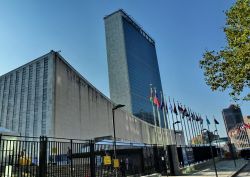 Il palazzo di vetro dell'ONU a New York