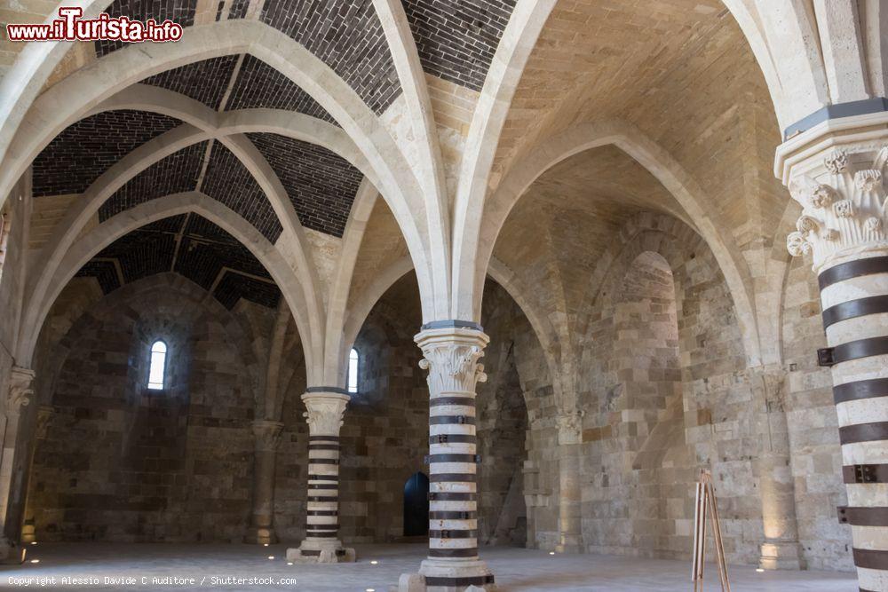 Immagine La elegante Sala Ipostila all'interno del Castello di Maniace a Siracusa, Sicilia orientale - © Alessio Davide C Auditore / Shutterstock.com