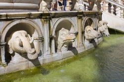 Un dettaglio delle teste di animali della Fontana Pretoria di Palermo in Sicilia - © lindasky76 / Shutterstock.com