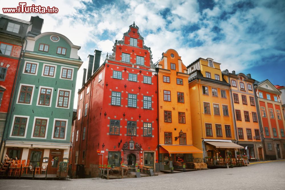 Immagine La piazza Stortorget nel quartiere di Gamla Stan a Stoccolma, la capitale della Svezia