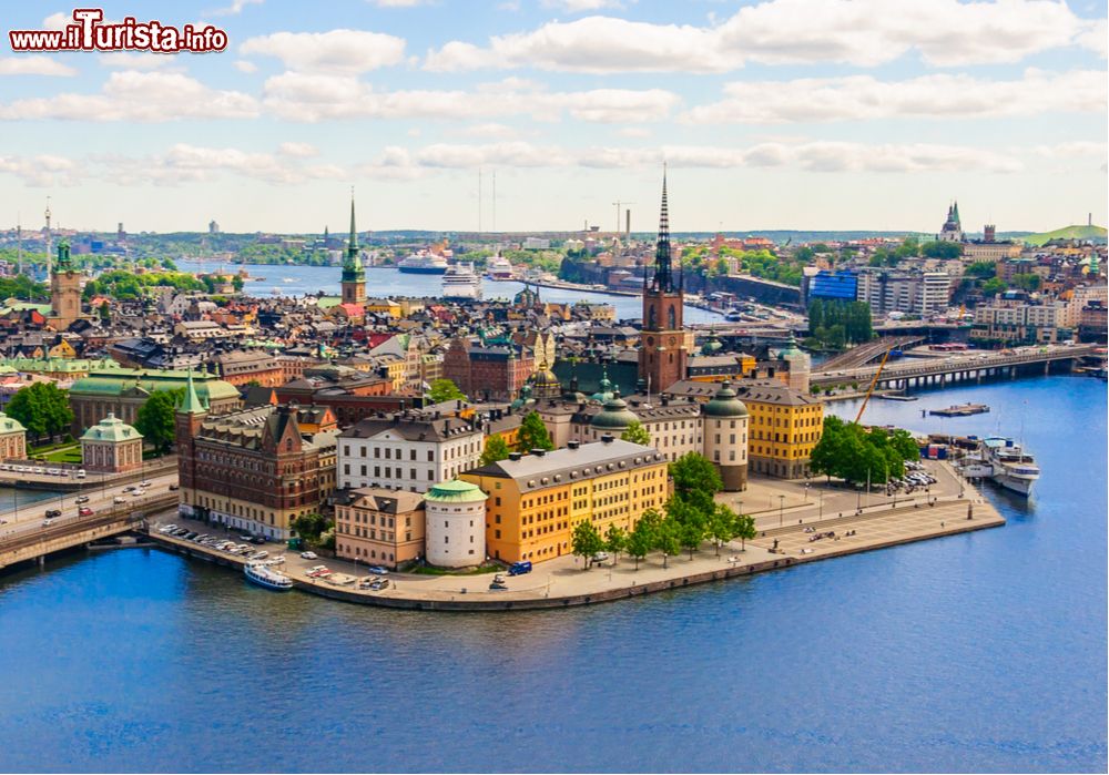 Immagine Veduta aerea di Gamla Stan, il quartiere vecchio e centrale di Stoccolma in Svezia