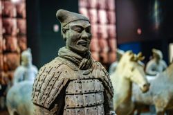 Un particolare del monumentale Esercito dei guerrieri di Terracotta a Xian in Cina