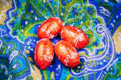 I famosi Lindor, i cioccolatini della Lindt esposti alla Casa del Cioccolato a Kilchberg in Svizzera