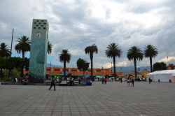 La piazza principale (Plaza central) di Xochimilco, nel sud di Città del Messico.
