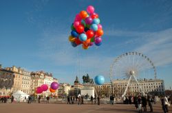 Place Bellecour e la statua di Luigi XIV