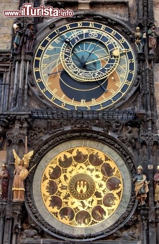 Immagine I due quadranti principali dell'Orologio Astronomico di Praga