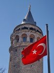 Bandiera Turca e Torre di Galata