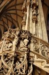 Pulpito gotico all'interno del Duomo di Santo Stefano a Vienna