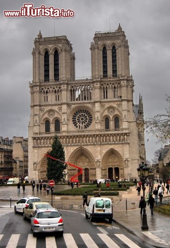 Notre Dame, facciata ovest: è una delle viste più classiche di Parigi. La Cattedrale si trova nella zona est dell'dell'Île de la Cité, una delle  due isole che caratterizzano la Senna