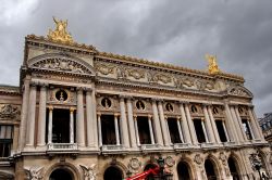 Oper� di Parigi, dettaglio. Il Palazzo Garnier, ...