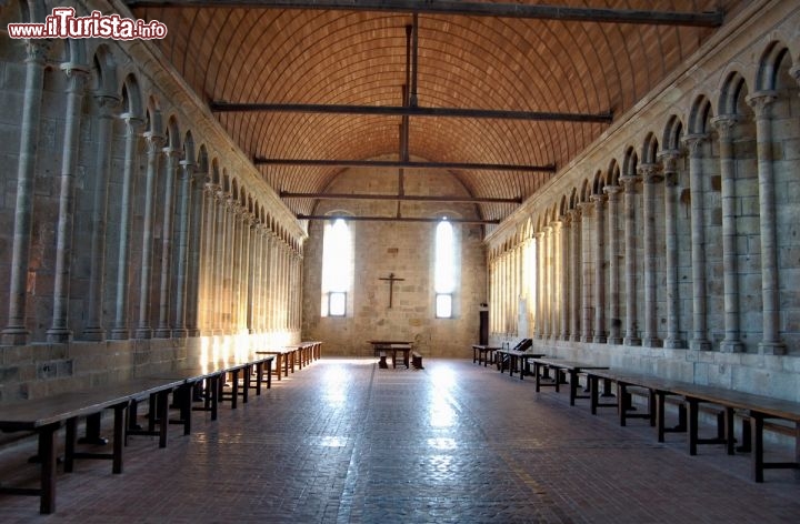 Il Refettorio del convento di Mont Saint Michel