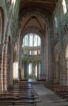 Dentro l'abbazia gotica di Mont Saint-Michel ...