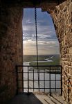 Panorama da una finestra di Mont St Michel sulla ...