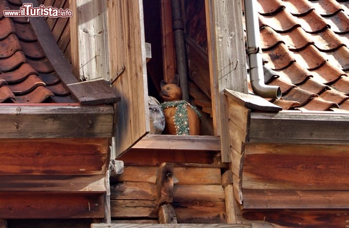 Dettaglio delle case di legno a Bergen dentro al Bryggen