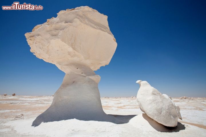 Il Deserto Bianco, Egitto -  questa porzione di Sahara egiziano e le sue formazioni rocciose, un'atmosfera quasi lunare, là dove il vento ha preso il posto dell'acqua