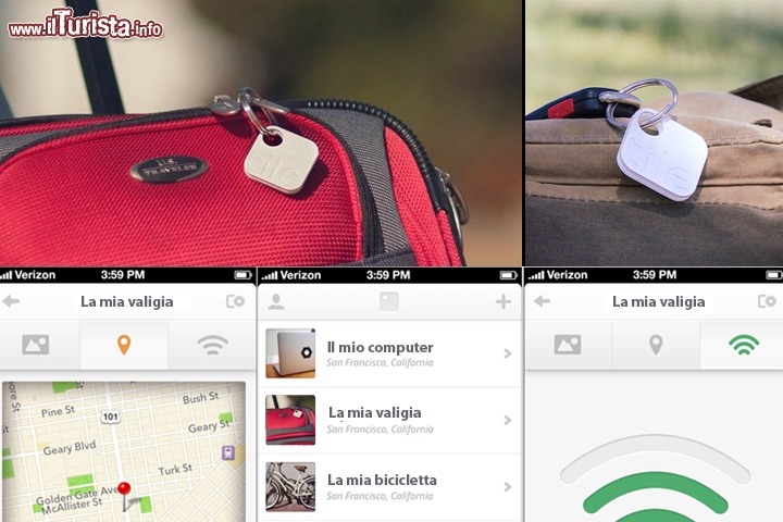 Tile l'app che ritrova gli oggetti smarriti - Vi avevamo già parlato di un sistema per rintracciare i bagagli smarriti (TrakDot), ma Tile lo scalza in praticità e versatilità. Si tratta di una piccola  tesserina che comunica via bluetooth con il vostro smartphone, anche se per il momento la app è disponibile solo per iPhone. Come funziona? Potete agganciare il vostro "tile" alla valigia, o ad un mazzo di chiavi, al collare del vostro animale domestico, o perchè no, al braccialetto dei vostri bambini in spiaggia! Voi assegnate un nome specifico ad ogni dispositivo e tramite l'app potete tenere sotto controllo fino a 10 tesserine a smartphone. Ogni dispositivo ha un raggio d'azione di circa 15-50 metri e volendo, se si hanno più dispositivi, ciascuno può fungere anche da hot spot, ampliando quindi il raggio d'azione. Volendo potete condivedere la ricerca con altri utenti! Unico neo, le pile non sono ricaricabili nè sostituibili: dopo un anno dovete ricompralo. Quanto costa? Il prezzo di lancio è di 18.95 dollari americani, cui però dovete aggiungere il costo di spedizione di 14 dollari - Sito ufficiale