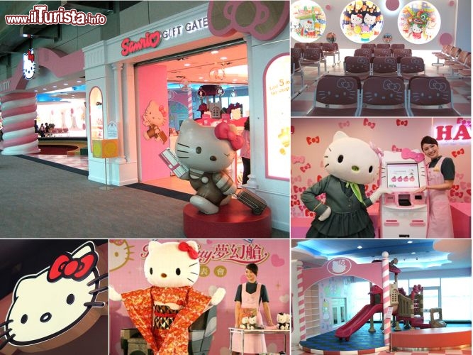 Il Gate al Taiwan Taoyuan International Airport per l'imbarco sul volo Hello Kitty - Foto cortesia, EVA Air - www.evaair.com