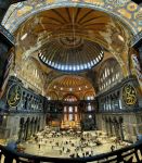 Santa Sofia a Sultanahmet,Istanbul, vista dell'interno