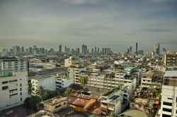 Bangkok vista dalla finestra hotel