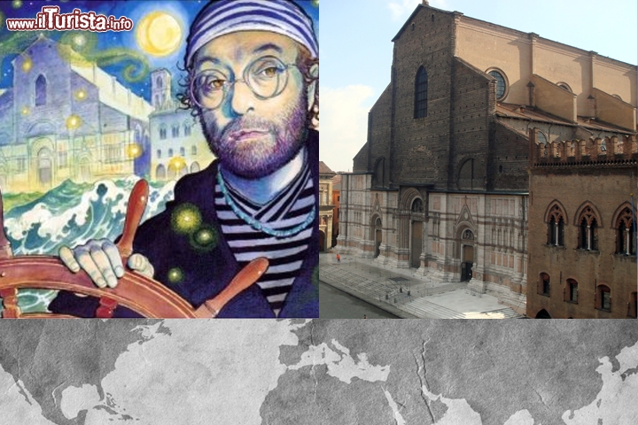 Lucio Dalla, 12000 lune: a pochi giorni dalla sua scomparsa, una dimostrazione del suo legame con Bologna. San Petronio in una illustrazione di Milo Manara