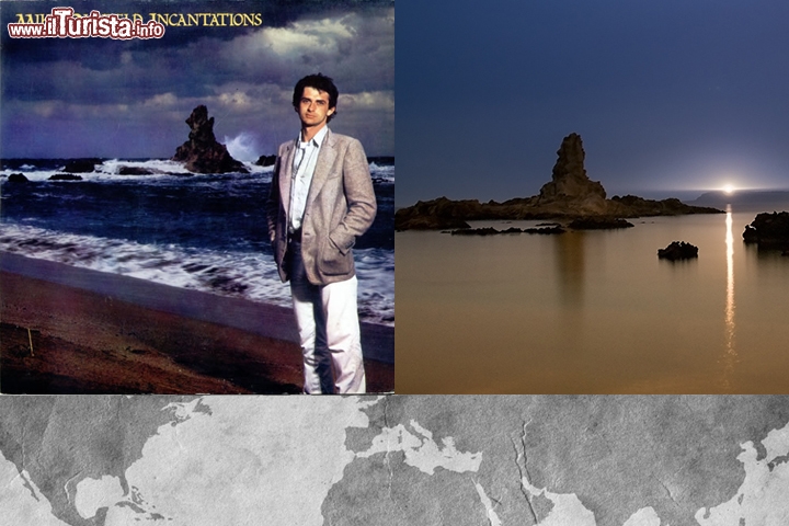 Mike Oldfield, Incantations: sulla copertina il musicista a Cala Pregonda, Minorca; luogo molto suggestivo come l'album di cui è diventato copertina