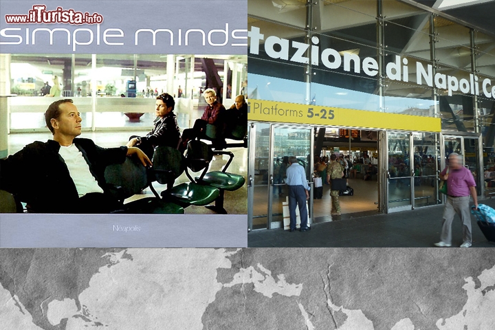 Simple Minds, Neaples: il disco già svela il nome della copertina, Napoli, questo scatto del 1998 ritrae la band nella sala d'attesa della Stazione dei Treni della cittadina partenopea