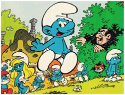 Puffi protagonisti al museo fumetto Bruxelles