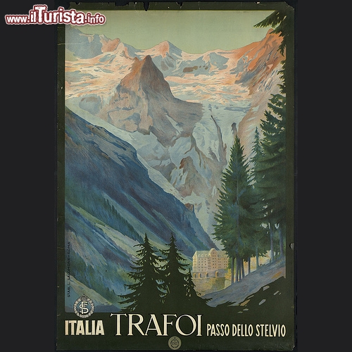 Trafoi. Passo dello Stelvio, così si promuovevano le montagne italiane - Copyright © The Boston Public Library's Print Department 