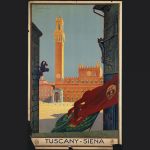 Siena e piazza del Campo, in questo poster vintage ...