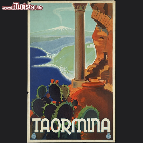 Taormina e la costa Ionica, in questo manifesto d'epoca - Copyright � The Boston Public Library's Print Department 