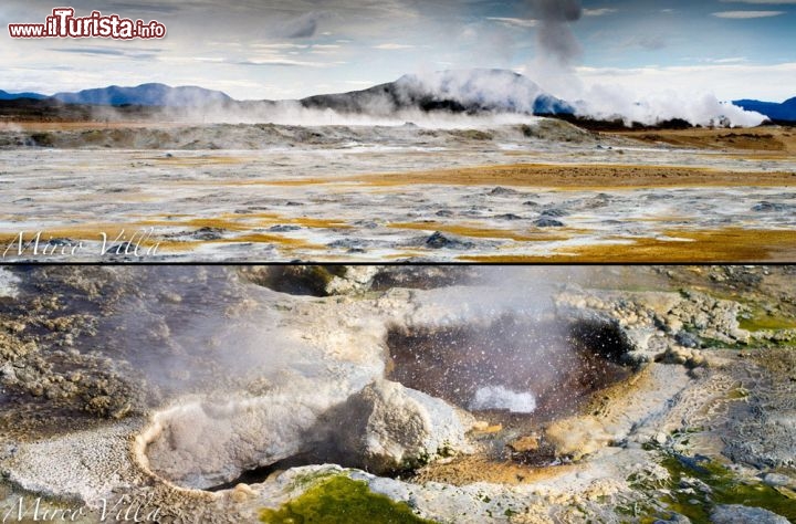 Fumarole e pozze ribollenti a Hveravellir, Islanda - Per molti questa è la zona geotermale più importante del mondo, forse solamente Yellowstone negli Stati Uniti e la zona di Rotorua in Nuova Zelanda, posso competere a pari livello. Hveravellir si trova negli Altopiani d'Islanda ed è celebre per le sue piscine termali, le fumarole e le sorgenti di acquq calda (hot springs). La sua posizione remota lo rende raggiungibile, senza troppi problemi, durante l'estate, oppure in inverno bisogna avere un veicolo bene attrezzato, meglio ancora se accompagnati da una guida. Per chi affronta il viaggio ci sono due rifuci in grado di ospitare una cinquantina di persone. Le escursioni nella zona vi possono condurre anche sul bordo del ghiacciaio Langjökull

32 pagine, 400 immagini di Mirco Villa (Fotografo QEP) - Acquistala sull'Apple Store