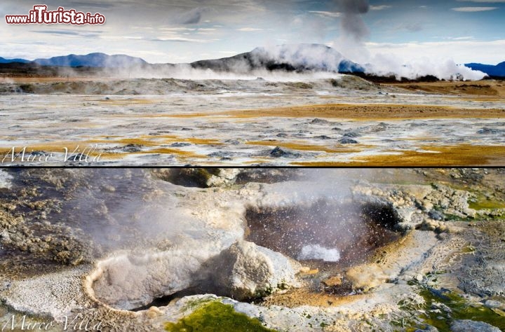 Fumarole e pozze ribollenti a Hveravellir, Islanda - Per molti questa è la zona geotermale più importante del mondo, forse solamente Yellowstone negli Stati Uniti e la zona di Rotorua in Nuova Zelanda, posso competere a pari livello. Hveravellir si trova negli Altopiani d'Islanda ed è celebre per le sue piscine termali, le fumarole e le sorgenti di acquq calda (hot springs). La sua posizione remota lo rende raggiungibile, senza troppi problemi, durante l'estate, oppure in inverno bisogna avere un veicolo bene attrezzato, meglio ancora se accompagnati da una guida. Per chi affronta il viaggio ci sono due rifuci in grado di ospitare una cinquantina di persone. Le escursioni nella zona vi possono condurre anche sul bordo del ghiacciaio Langjökull

32 pagine, 400 immagini di Mirco Villa (Fotografo QEP) - Acquistala sull'Apple Store