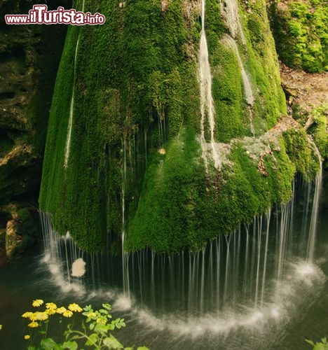 Cascata Bigar, Caraș-Severin, Romania - Si trova nel sud-ovest della Romania, e più precisamente nella regione di Banat, distretto Caraș-Severin. Ci troviamo in una zona carsica, cioè dominata dalla presenza di rocce calcaree, in cui l'acqua si infiltra creando fiumi ipogei. In questo caso abbiamo una risorgiva carsica, formata da acque sotterranee che attraversano le montagne di Anina. Dopo circa 200 metri dalla loro fuoriuscita dalle viscere della terra, le acque si gettano in modo particolare nel fiume Minis, formando una spettacolare cascata, ricca di verde muschio. Il sito, che fa parte del Parco Nazionale Cheile Nerei – Beusnita, è famoso anche per il fatto che si trova sul 45° parallelo, esattamente a metà strada tra il Polo Nord e l'Equatore!