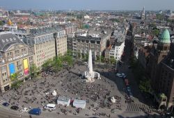 Piazza Dam Amsterdam vista aerea