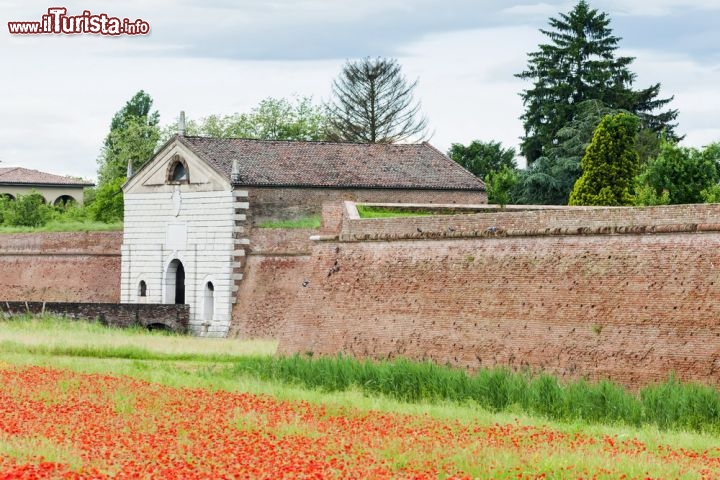 La città merlata di Sabbioneta vicino a Mantova (Lombardia)
Tra i doni che il Rinascimento ha fatto all’Italia ci sono le città ideali, sogni concepiti a tavolino dai regnanti e realizzati veramente, pietra dopo pietra, da nord a sud dello stivale. Tra queste c’è Sabbioneta, città della Lombardia di 4.500 abitanti in provincia di Mantova, dichiarata Patrimonio dell’Umanità nel 2008. I principi architettonici sono quelli del Cinquecento: Vespasiano Gonzaga Colonna, fondando Sabbioneta, voleva creare una fortezza invincibile e bella allo stesso tempo, che dominasse adeguatamente una zona strategica come il cuore della Pianura Padana, lungo la Via Vitelliana. La costruzione si protrasse tra il 1554 e il 1591, anno della sua morte, e il risultato è ancora sotto i nostri occhi: le mura possenti descrivono un esagono regolare, con grossi bastioni sui vertici, e l’interno è diviso in una rigorosa scacchiera di strade - © PHB.cz (Richard Semik) / Shutterstock.com