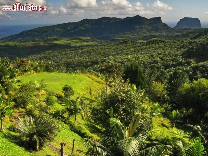 Panorama dal Varangue sur Morne -  il panorama dalla terrazza del Varangue sur Morne, un ristorante tipico a sud di Mauritius, è spettacolare. A destra c'è la sagoma netta del Morne, il monte protetto dall'UNESCO.