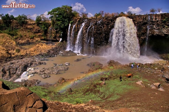 Il Nilo azzurro compie uno spetacolare salto a Tissisat. Ci troviamo nel nord dell' Etiopia non distanti dal lago Tana - In Etiopia con i Viaggi di Maurizio Levi