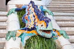 Lucertola mosaico park guell guadi barcellona