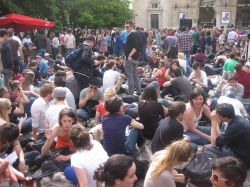 Place des Celestins durante le Nuits Sonores, Lione