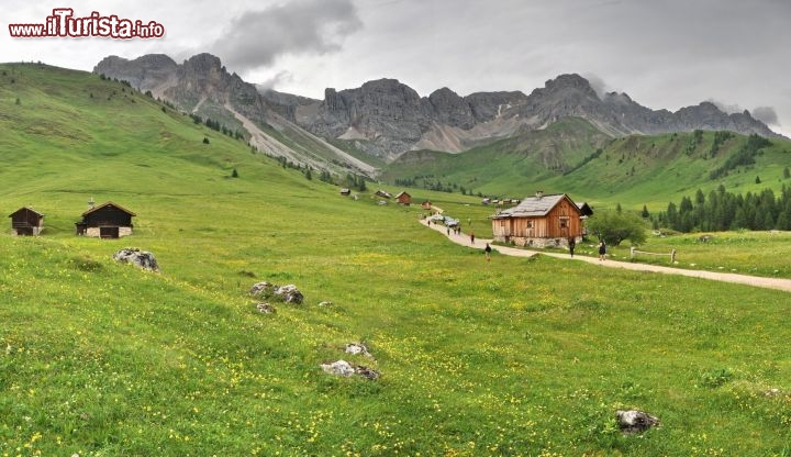 Arrivo alle baite del fuciade Passo San Pellegrino