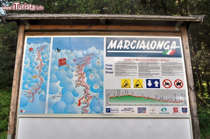 Cartello Marcialonga Vald Fassa e Val di Fiemme