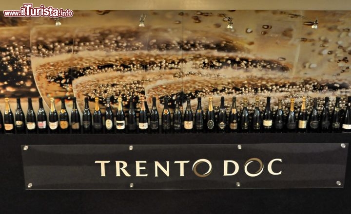 Collezione di bottiglie Trento Doc