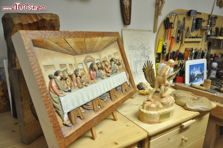 Il laboratorio artigianale del legno del Bepo a Tesero