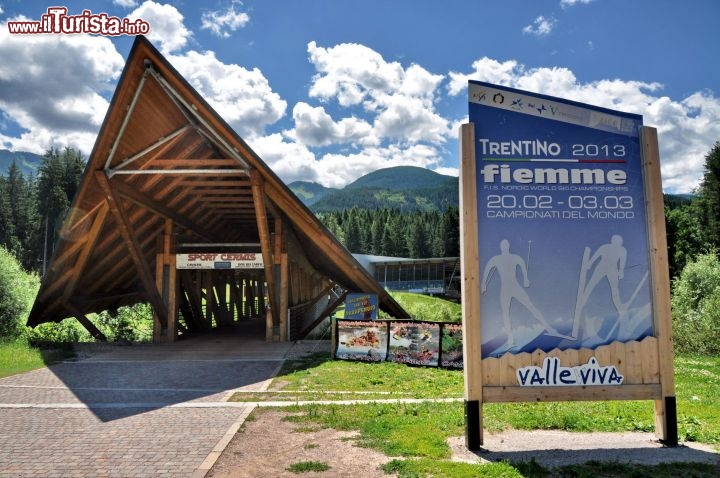 Ingresso stazione Alpe Cermis il ponte sull Avisio