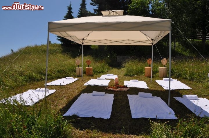 La postazione del trekking benessere area relax