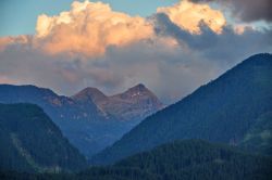 Tramonto sulla catena dei Lagorai in Val di Fiemme ...