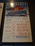 Manifesti d'epoca di navi postali per l'america con partenza da diversi porti italiani