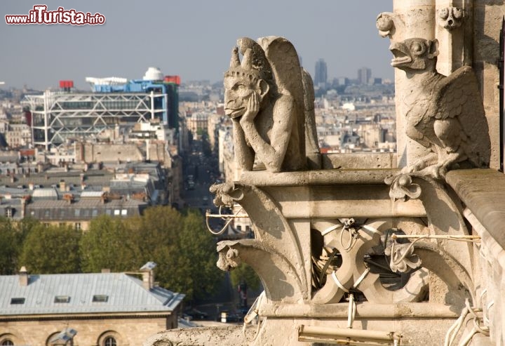 Immagine Il Centre Georges Pompidou visto dalla sommità di Notre-Dame a Parigi - © Ekaterina Pokrovsky / Shutterstock.com