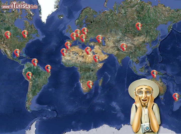 La Mappa dei luoghi sicuri, dove salvarsi in caso la profezia maya sia giusta. Qui la mappa interattiva.