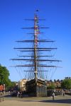 La prua del Cutty Sark, varato nel 1869 era il veliero più veloce del mondo. Oggi ormaggiato nella marina di Greenwich. - © visitlondonimages/ britainonview